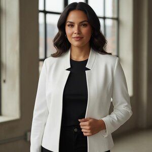 Evan Picone Classic White Blazer